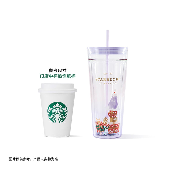 Starbucks China - Christmas 2023 - 5. Holiday Polar Bear Double Wall Glass Cold Cup 591ml