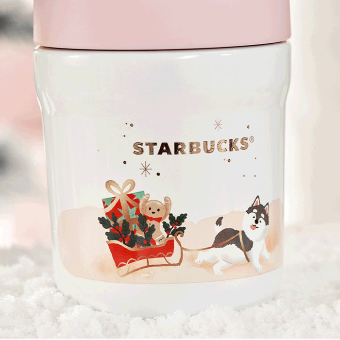 Starbucks China - Christmas 2023 - 16. Gingerbread Man & Husky Double Drink Holes ToGo Stainless Steel Cup 340ml
