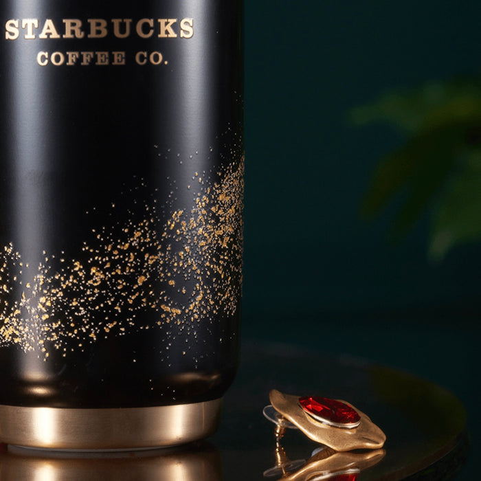 Starbucks China - Coffee Treasure 2023 - 12. Black Gold Stainless Steel ToGo Cup 510ml + Lipstick Case