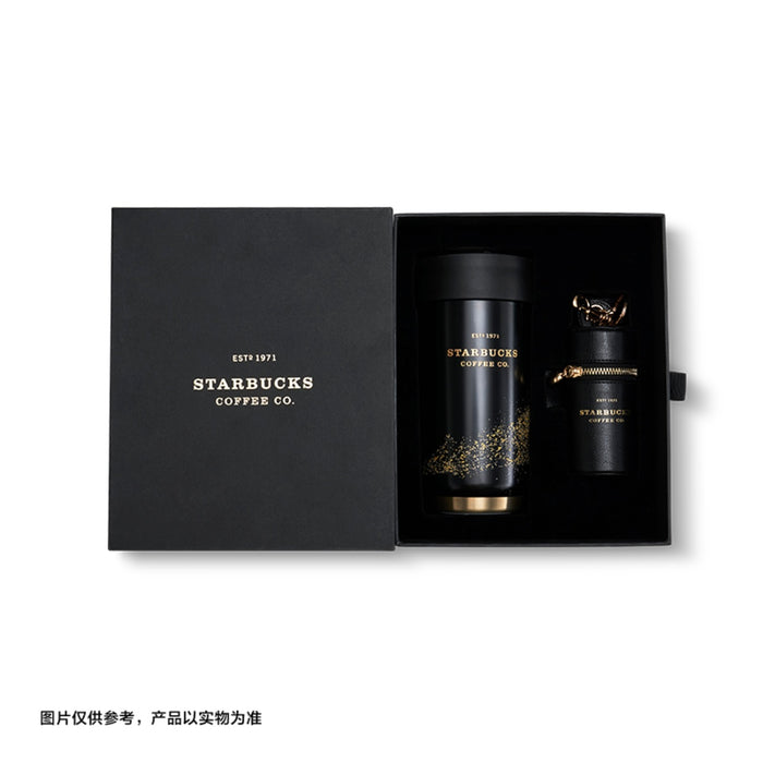 Starbucks China - Coffee Treasure 2023 - 12. Black Gold Stainless Steel ToGo Cup 510ml + Lipstick Case