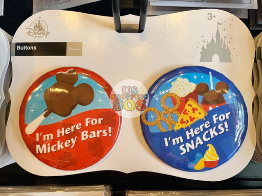 DLR - Button Badge Set - Mickey Bars & Snacks