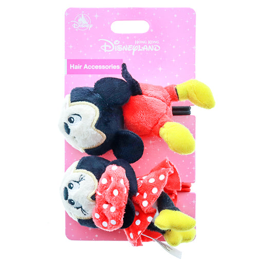 HKDL - Cute Friends Mickey and Minnie Plush Hair Accessories Set