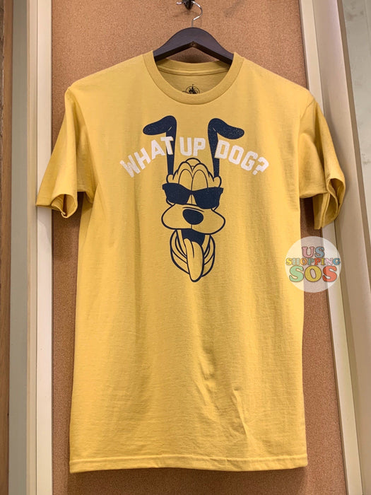 DLR - Pluto “What Up Dog” Mustard Yellow Graphic T-shirt (Adult) (Yellow)