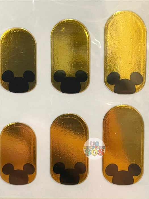 WDW - Mickey Icon Golden Nail Sticker