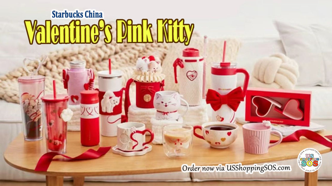 Starbucks China Valentine’s Pink Kitty 2024 Collection