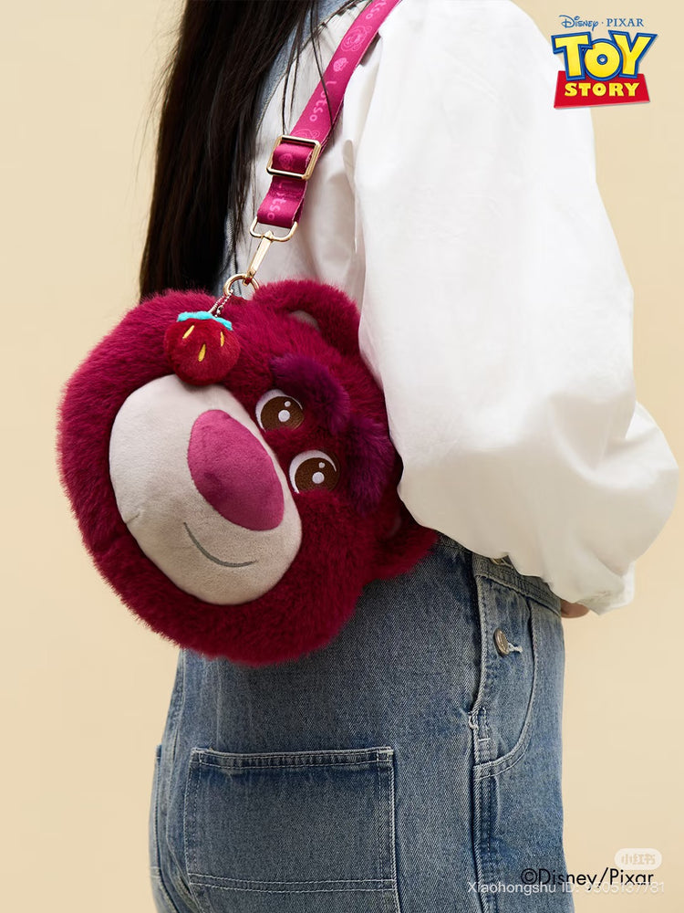 China Exclusive- Fluffy Big Face Lotso 2 Ways Bag