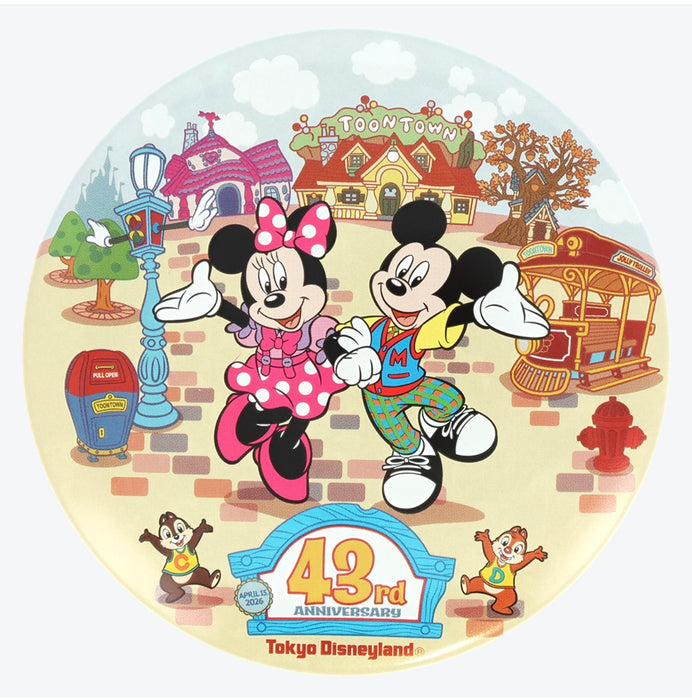 TDR - 2026 Tokyo Disneyland 43rd Anniversary Collection x Mickey Mouse & Friends Button Badge (Release Date: Apr 15, 2026)