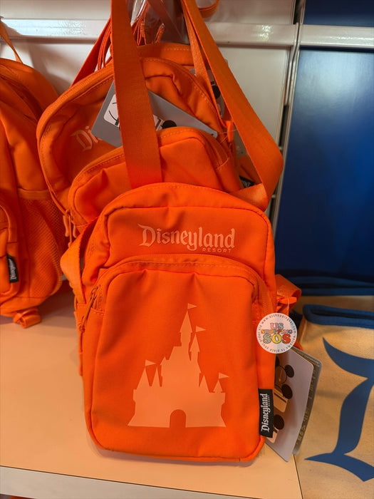 DLR/WDW - Logo Mania 2026 Park Hopper - Bright Orange Park Logo Headband Friendly Crossbody Bag