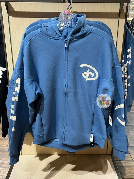 DLR/WDW - Park Logo Authentic Castle Original Cornflower Blue Zip Hoodie Jacket (Adult)