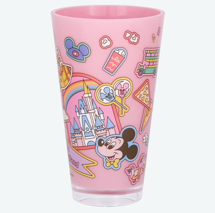 TDR - Tokyo Disney Resort "Park Map Motif" Pastel Color Collection - Mickey & Minnie Mouse Plastic Tumbler (Release Date: Dec 11, 2025)