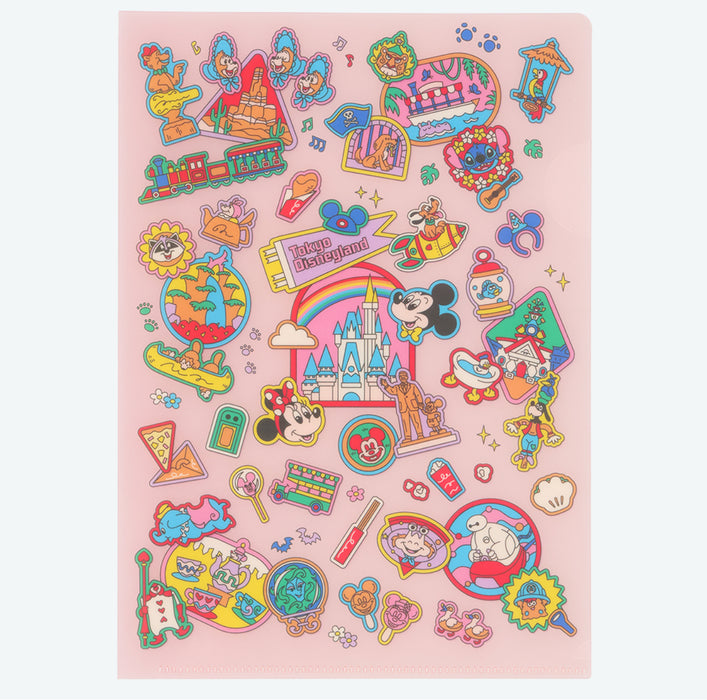 TDR - Tokyo Disney Resort "Park Map Motif" Pastel Color Collection - Clear Holder & Stickers Set (Release Date: Dec 11, 2025)