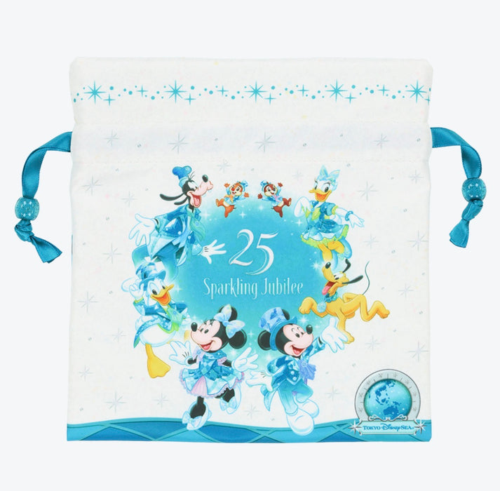 TDR - Tokyo DisneySea 25th Anniversary "Sparkling Jubilee" x Mickey & Minnie Drawstring Bag Set of 3 (Release Date: Apr 8, 2026)
