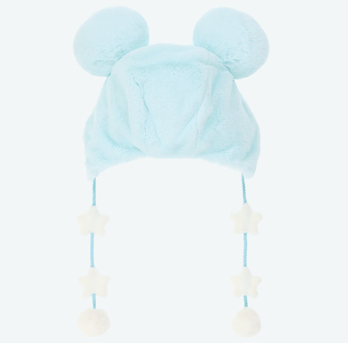 TDR - Dreamy Pastel Baby Blue Mickey Mouse Fan Cap with Pom Pom For Adults (Release Date: Dec 4, 2025)