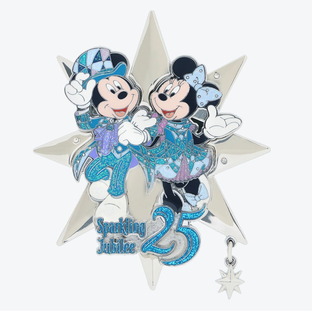 TDR - Tokyo DisneySea 25th Anniversary "Sparkling Jubilee" x Mickey & Minnie Pin Badge (Release Date: Apr 8, 2026)