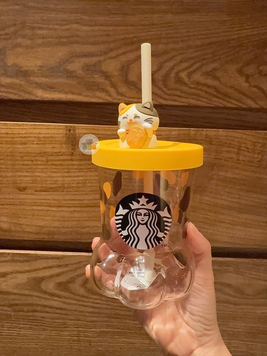 Starbucks Hong Kong- 2026 Meow into A New Year Collection x Fortune Cat Glass Cold Cup 15oz