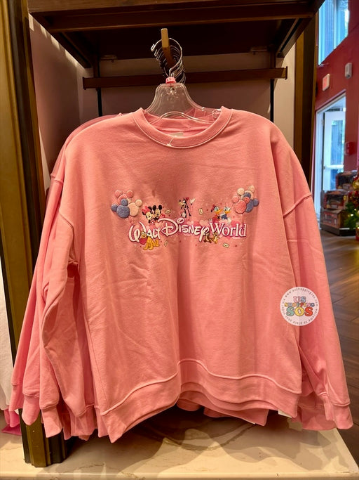 DLR/WDW - Mickey & Friends Mickey Icon Balloon Park Logo Rose Pink Pullover (Adult)