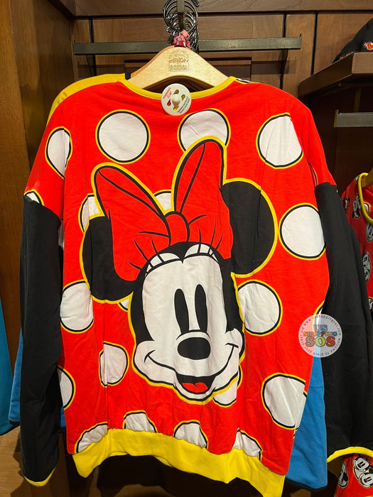 DLR/WDW - Minnie Mouse Colorblock/All-Over-Print Reversible Pullover (Adult)