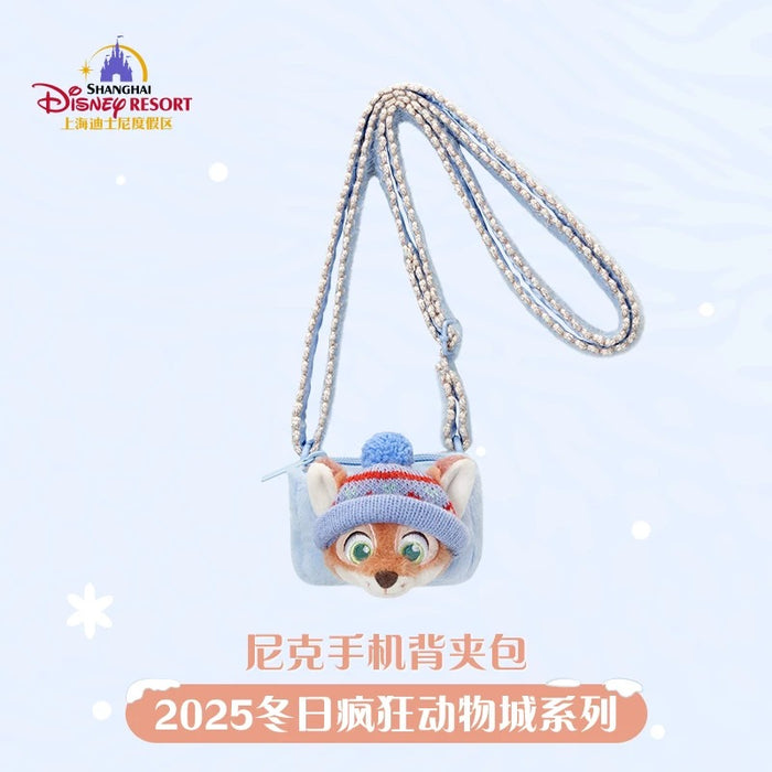 SHDL - 2025 Winter Zootopia Collection x Fluffy Nick Wilde Phone Clip Lanyard with Small Pouch