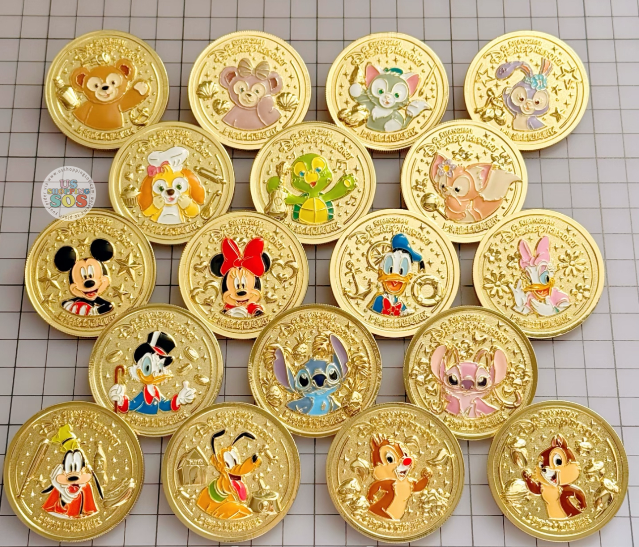 SHDL - Disney Characters Coin Shaped Mystery Pins Box