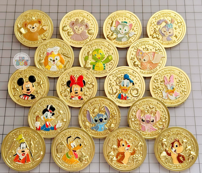 SHDL - Disney Characters Coin Shaped Mystery Pins Box