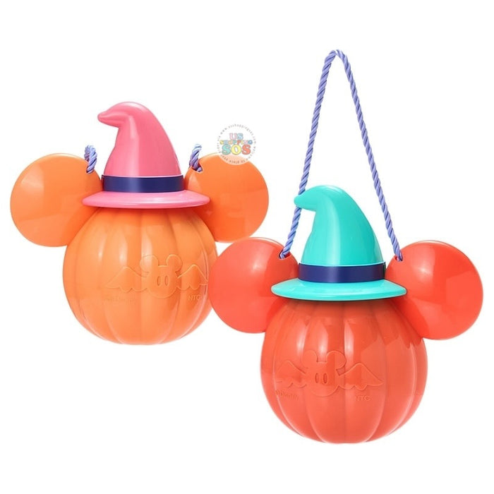 Japan Exclusive - Mickey or Minnie Mouse Jack-o'-Lantern Candy Pot with Snack