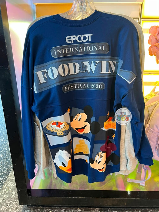 WDW - Epcot Food & Wine Festival 2026 - Mickey & Friends Spirit Jersey Bright Blue Pullover (Adult)