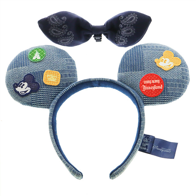HKDL - Hong Kong Disneyland Designer Collections Mickey Mouse Ear Headband (Removeable bow clip)