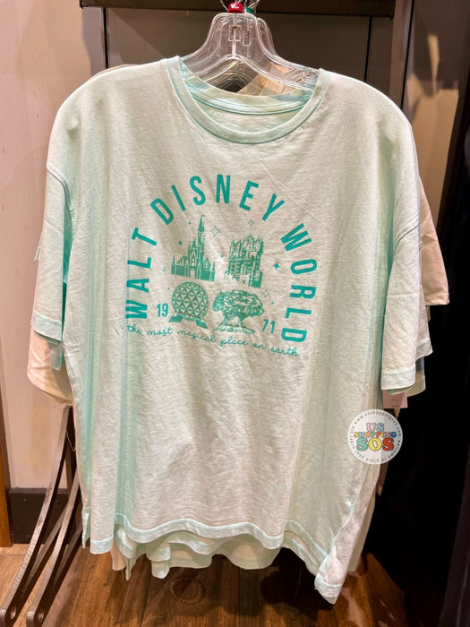 DLR/WDW - Disney Park Icon & Logo Mint Graphic Tee (Adult)