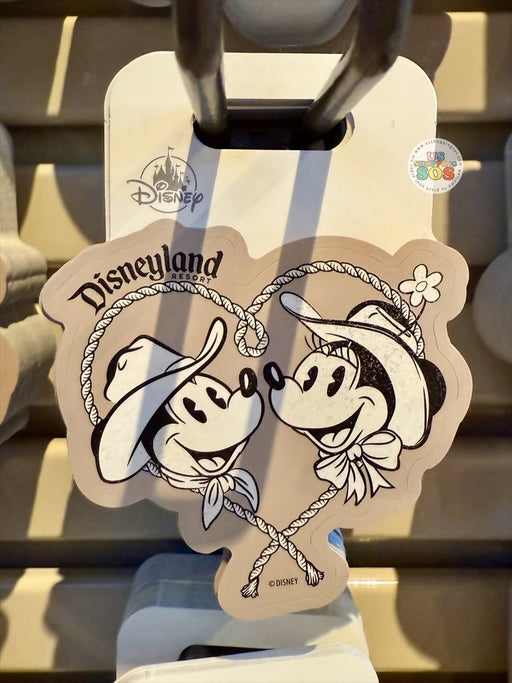 DLR/WDW - Vinyl Decals 2026 - Cowboy Mickey & Minnie (Park Logo)
