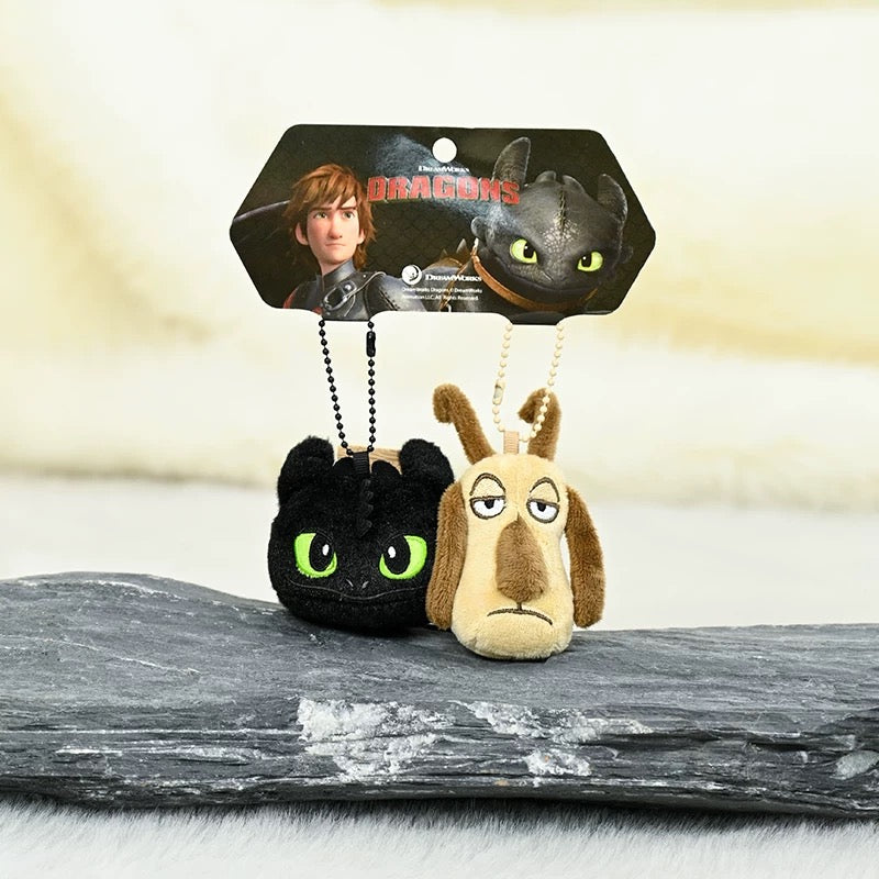 China Exclusive - How to Train Your Dragon x Toothless & Phil Plush Keychains Set