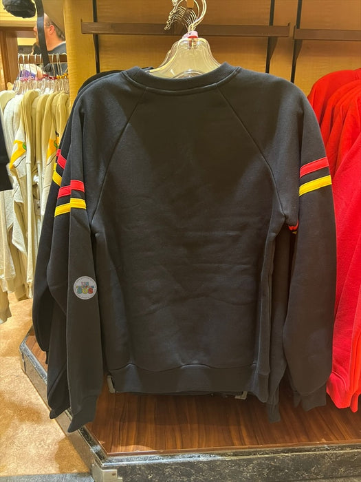 DLR/WDW - Mickey Mouse Logo Raglan Red Yellow Sleeve Strap Black Pullover (Adult)