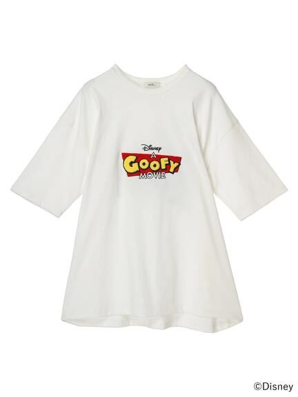 Japan Exclusive - Goofy & Max Goof Front Sagara Embroidery T Shirt For Adults (Color: White)