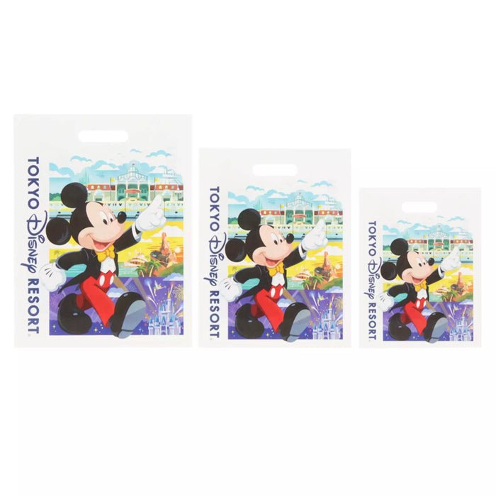 TDR - Tokyo Disney Resort "Shopping Bag Design" Mickey & Minnie Mouse Gift Bags Set