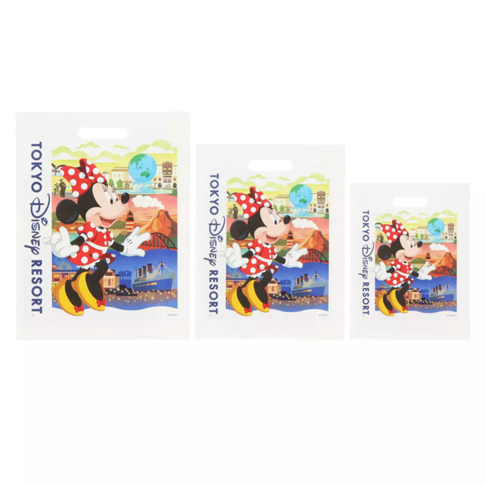 TDR - Tokyo Disney Resort "Shopping Bag Design" Mickey & Minnie Mouse Gift Bags Set