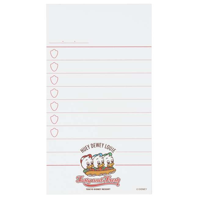 TDR - Huey, Dewey, and Louie ""American diner" Collection x Memo Note & Pad Set (Release Date: Dec 26, 2024)