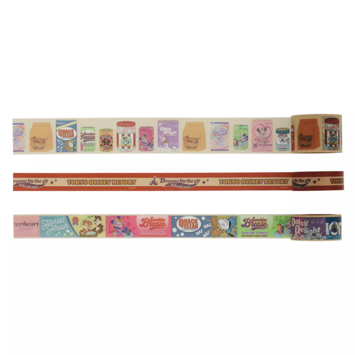 TDR - Disney Characters Grocery Store Themed Collection x Mickey & Friends Masking Tapes Set (Release Date: July 17, 2025)