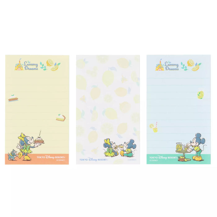 TDR - Mickey & Minnie Mouse "Lemony Dreams" Collection x Memo Pads Set of 3 (Release Date: Apr 24, 2025)