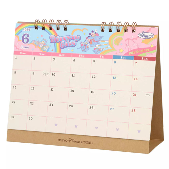 TDR - Calendar & Planner 2026 x Mickey & Friends "Dreams on the Go" Tokyo Disney Resort Desk Calendar (Release Date: Aug 7, 2025)