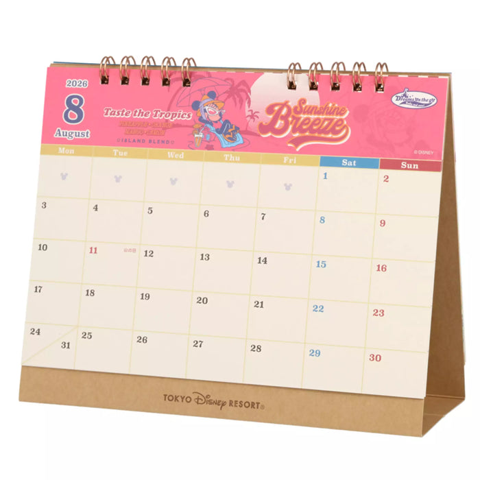 TDR - Calendar & Planner 2026 x Mickey & Friends "Dreams on the Go" Tokyo Disney Resort Desk Calendar (Release Date: Aug 7, 2025)