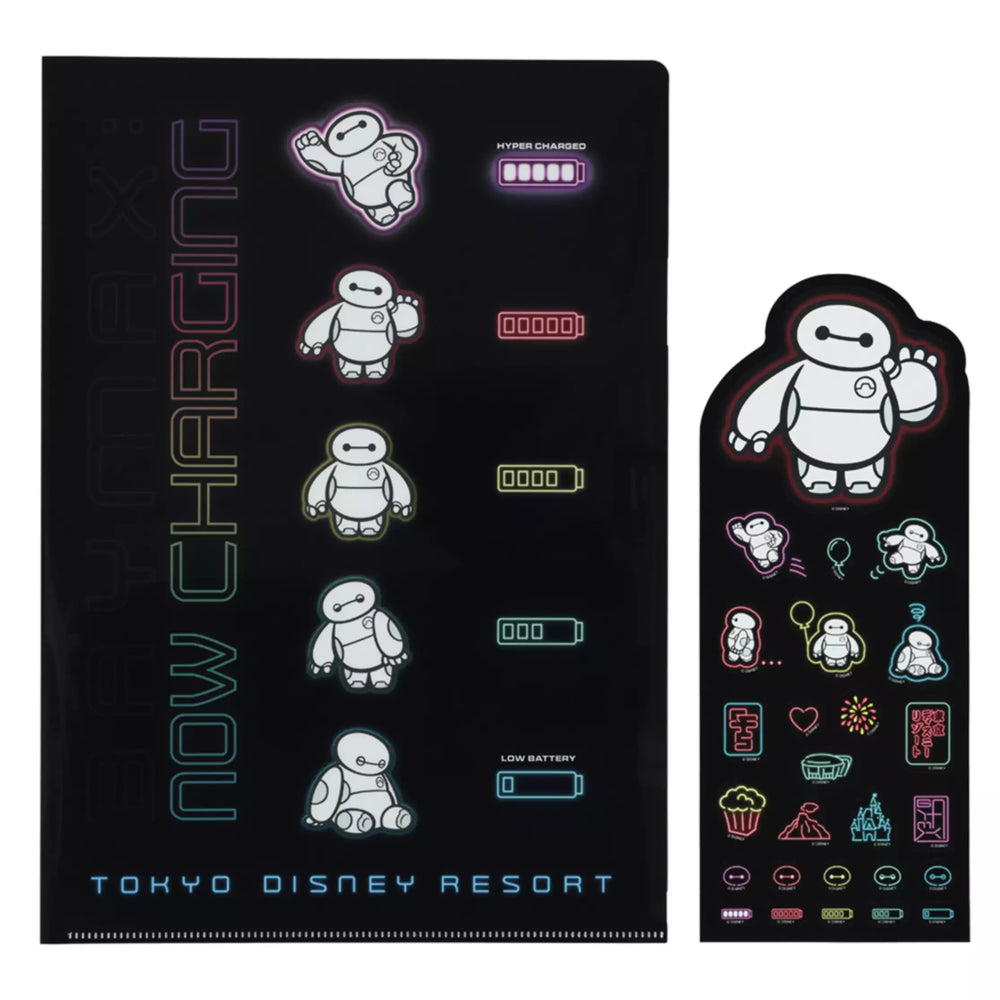 TDR - Colorful Neon & Baymax Themed Collection x Big Hero 6 Baymax Clear Holder & Stickers Set (Release Date: July 1, 2025)