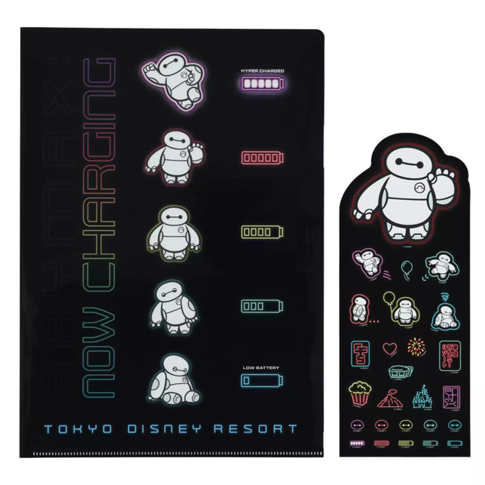 TDR - Colorful Neon & Baymax Themed Collection x Big Hero 6 Baymax Clear Holder & Stickers Set (Release Date: July 1, 2025)