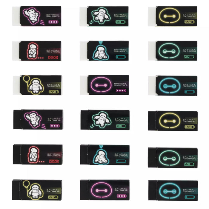 TDR - Colorful Neon & Baymax Themed Collection x Big Hero 6 Baymax "MONO" Erasers Set (Release Date: July 1, 2025)