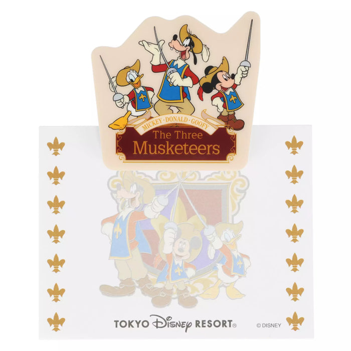 TDR - Mickey. Donald. Goofy. The Three Musketeers Collection x Memo Pad/Note Pads with Clips (Release Date: Oct 9, 2025)