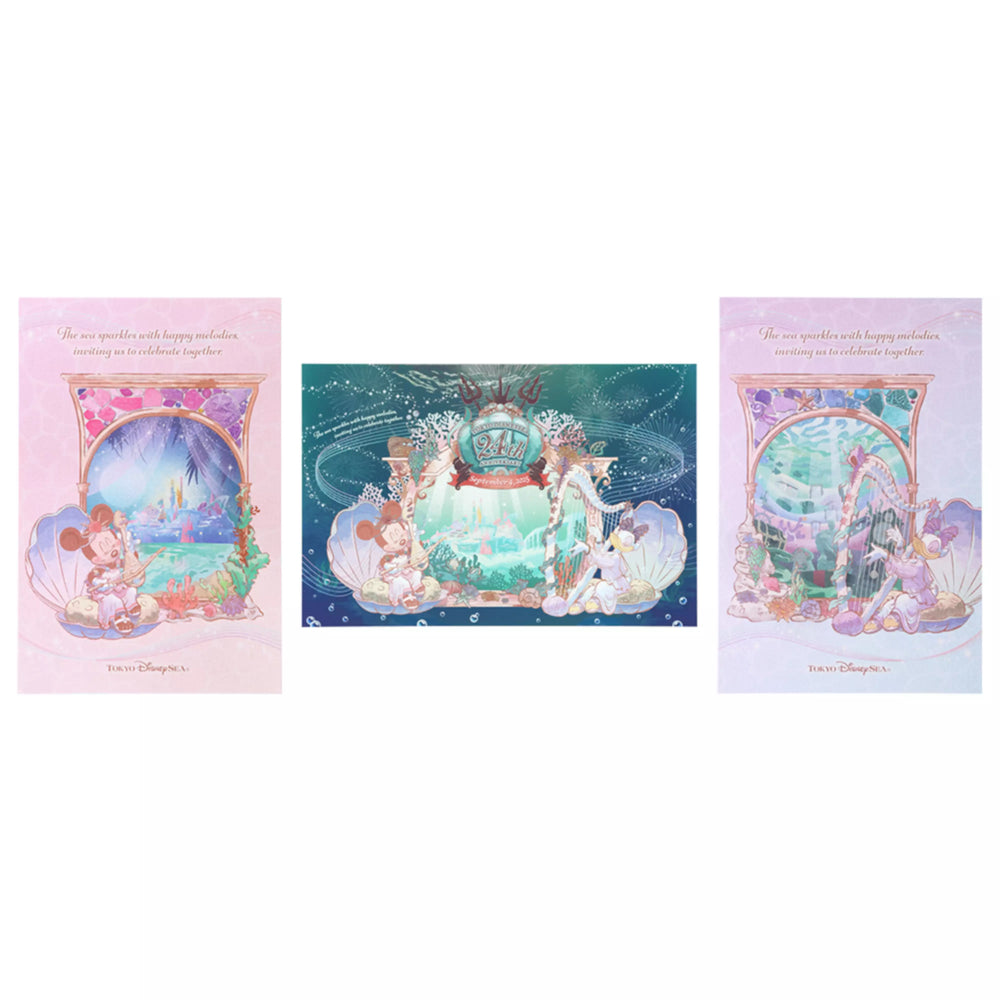 TDR - Tokyo Disney Sea's 24th Anniversary "Mermaid Lagoon" Collection x Minnie Mouse & Daisy Duck Post Cards Set (Release Date: Sept 4, 2025)