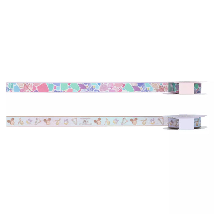 TDR - Tokyo Disney Sea's 24th Anniversary "Mermaid Lagoon" Collection x Minnie Mouse & Daisy Duck Stickers & Masking Tapes Set with Slide Zip Case (Release Date: Sept 4, 2025)