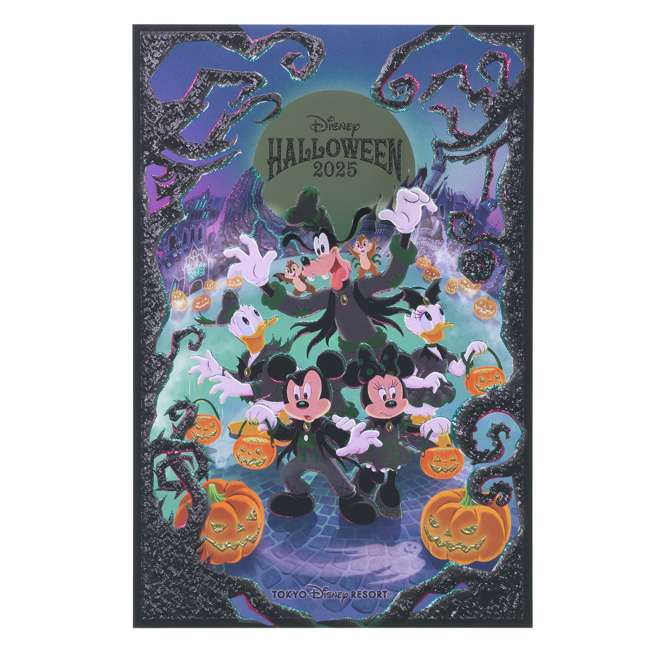 TDR - 2025 Mickey & Friends Disney Halloween "Happy Haunting!" Collection x Post Card & Sticker Set (Release Date: Sept 16, 2025)