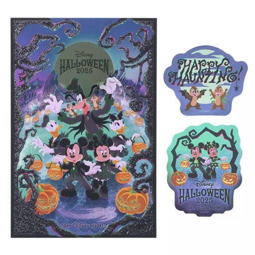 TDR - 2025 Mickey & Friends Disney Halloween "Happy Haunting!" Collection x Post Card & Sticker Set (Release Date: Sept 16, 2025)