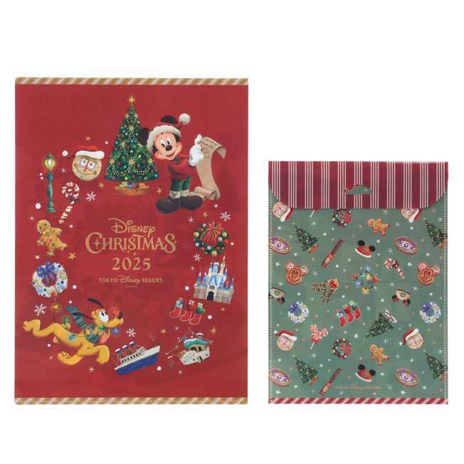 TDR - 2025 Mickey & Friends "Holly Jolly Christmas" Collection x Mickey Mouse & Friends Clear Folders Set (Release Date: Nov 10, 2025)
