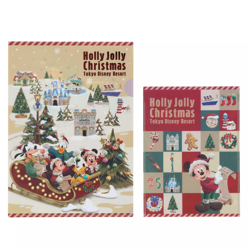 TDR - 2025 Mickey & Friends "Holly Jolly Christmas" Collection x Mickey Mouse & Friends Clear Folders Set (Release Date: Nov 10, 2025)