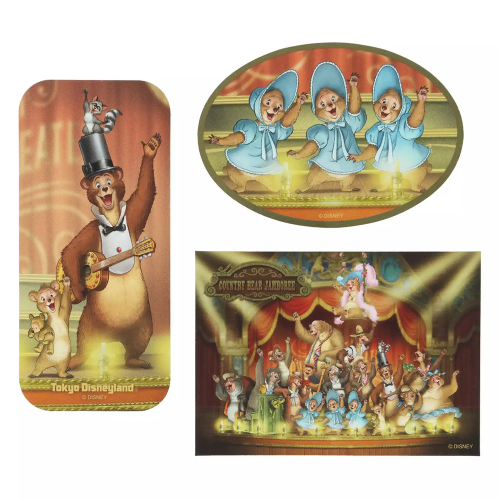 TDR - 2026 Sketches of Country Bear Theater Stickers Set of 3 (Release Date: Sep 24, 2026)